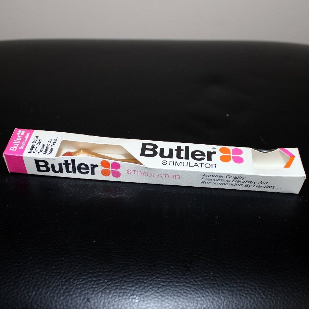 3/$55❤️vintage Butler Stimulator #600 Wand Dental Gum Tissue Mouth Care Gold